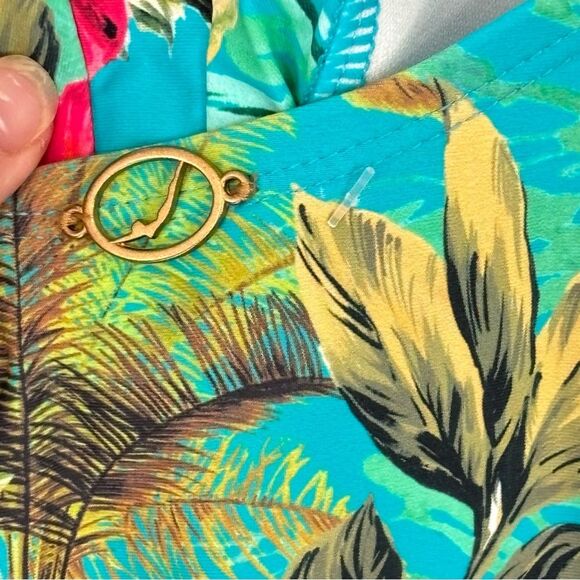 Jantzen | Surplice Mio Tummy Control One Piece Multi Swimsuit Palms & Tropics 4 - Picture 10 of 16